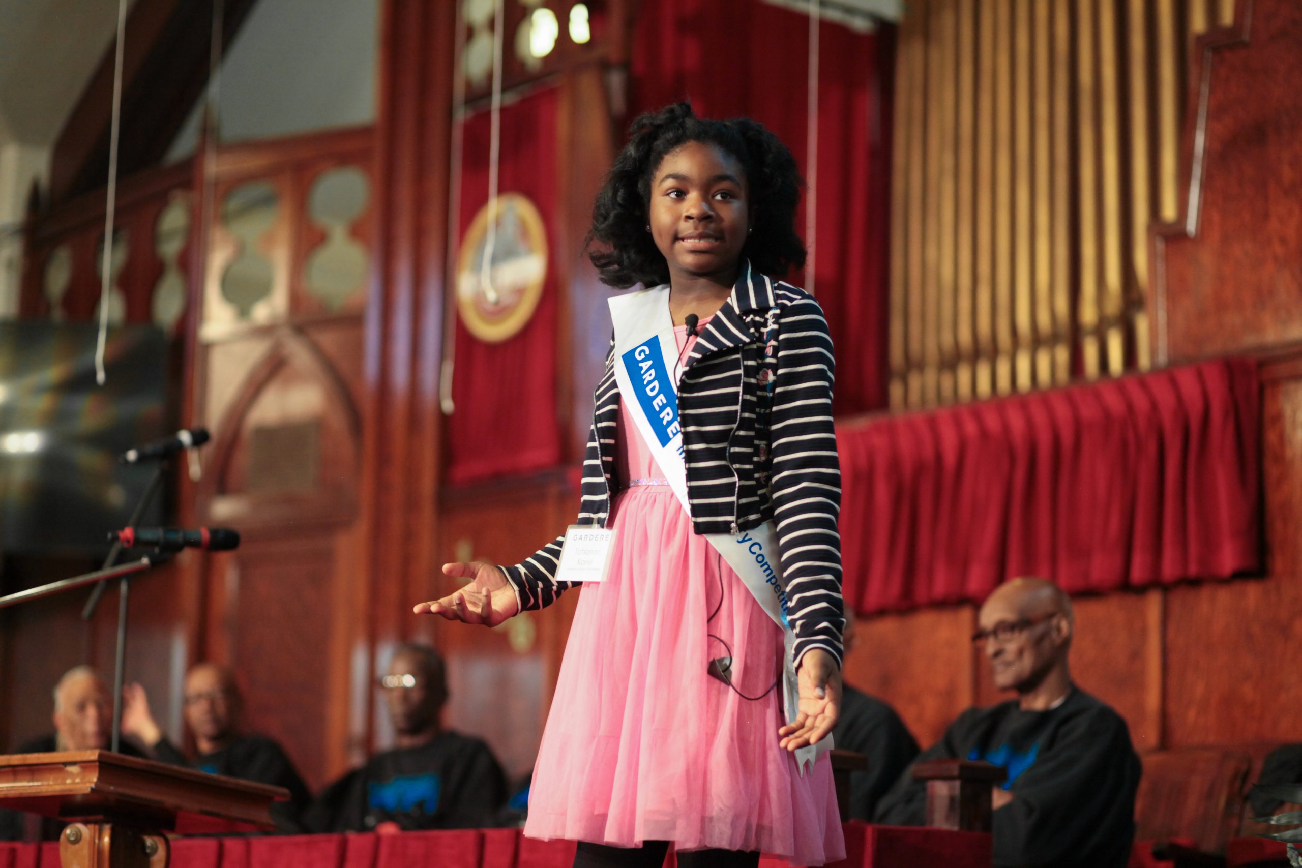 Tchanori Kone, a fifth-grade student from Gregory-Lincoln Elementary, won first place in the 22nd Annual Gardere MLK Jr. Oratory Competition in Houston with a captivating speech titled “Making the Dream Come True.” She shared that her dream for today’s world is to “eliminate poverty,” and she hopes one day that “every human being will have fair and equal access to education and health care.” (Photo credit: Katy Anderson)