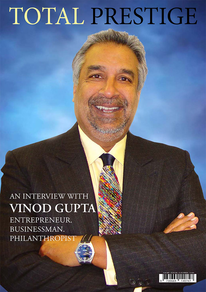 TOTALPRESTIGE MAGAZINE - On cover Vinod Gupta
